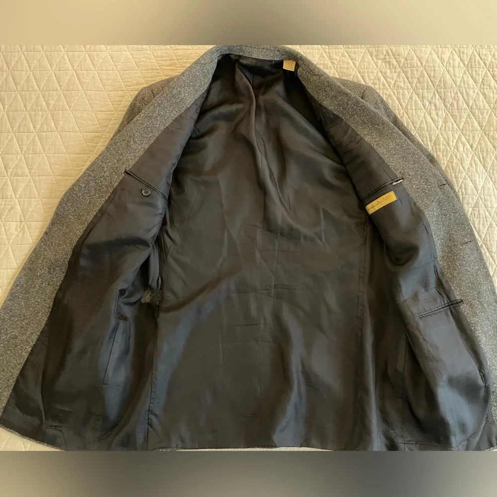 DONNA KARAN‎ SIGNATURE Made in Italy Vintage Wool Tweed Patch Pocket Jacket 40 R